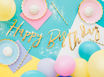 Picture of BANNER HAPPY BIRTHDAY GOLD 16.5X62CM